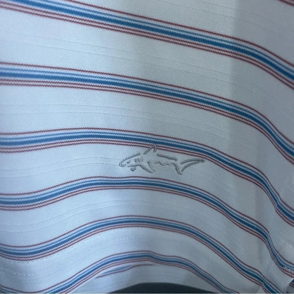 Greg Norman Mens Golf Polo Size Large Striped ML75 Play Dry - Picture 5 of 5